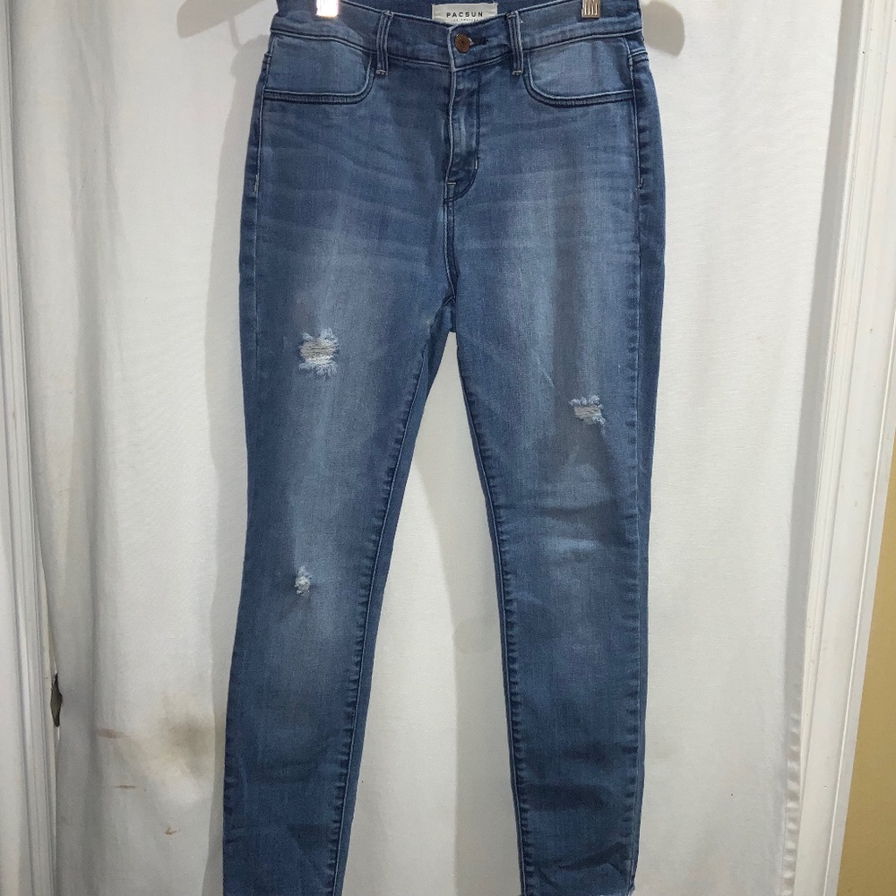 Pacsun High Rise Ankle Jegging Sz 26 denim distressed